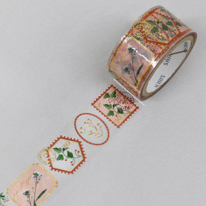 SAIEN Stamp Story Foil-stamped Clear Tape - Wildflower - Default Title by Techo Treats Stationery