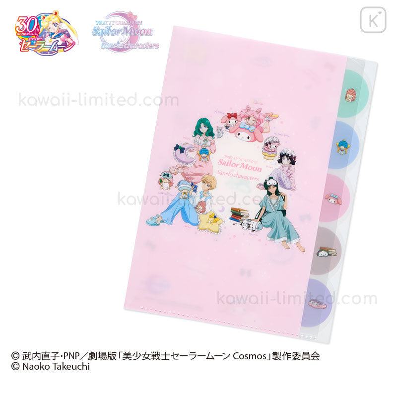 Sailor Moon x Sanrio Characters A4 5P Die-cut Clear Folder (B) - Techo Treats