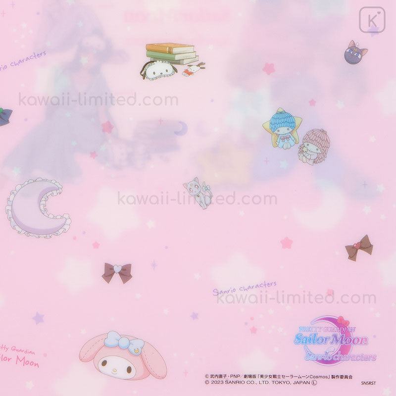 Sailor Moon x Sanrio Characters A4 5P Die-cut Clear Folder (B) - Techo Treats