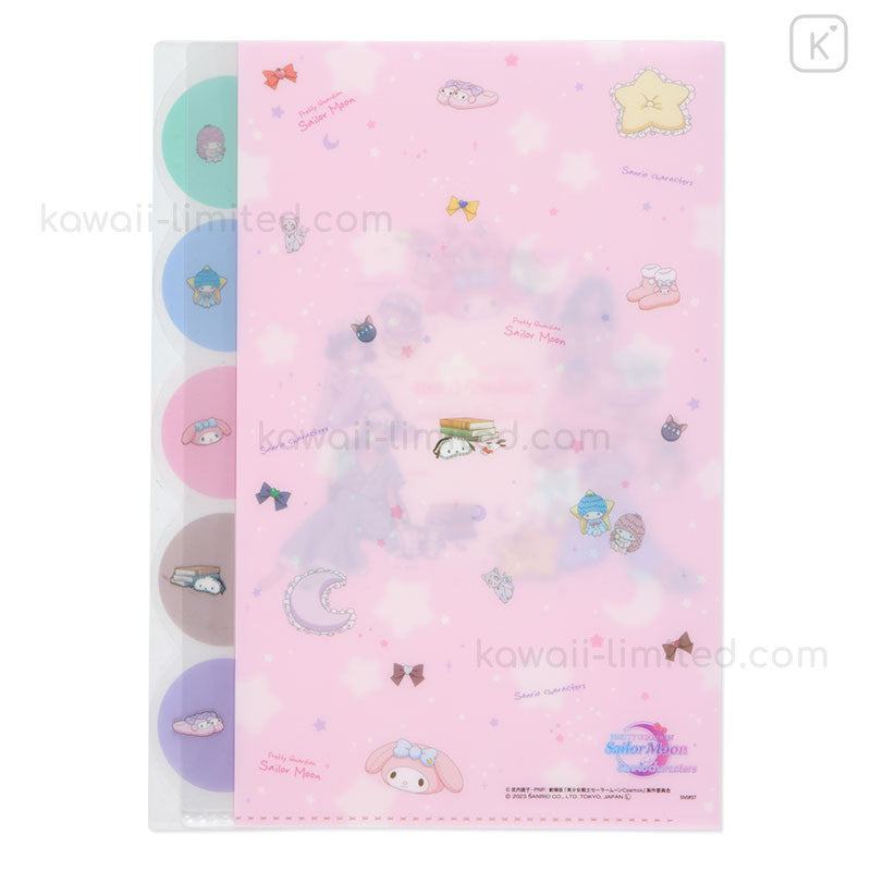Sailor Moon x Sanrio Characters A4 Die-cut 5-Pocket Clear Folder (B) - Sun-Star Stationery - Default Title by Techo Treats Stationery