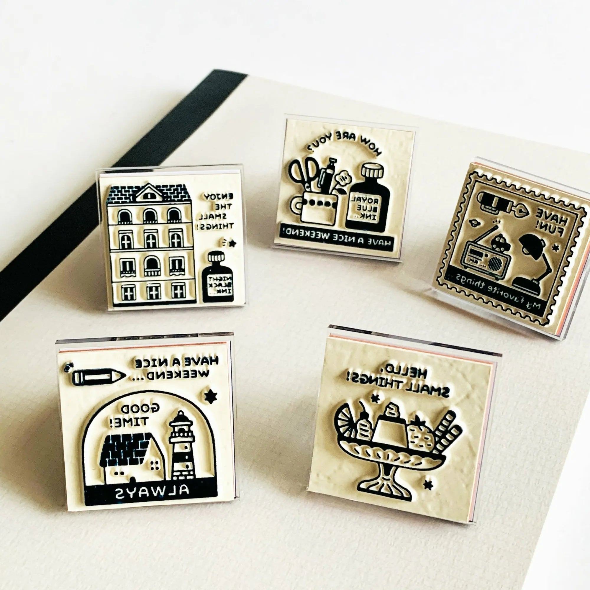 SANBY eric Acrylic Stand Rubber Stamp Vol.1 - Pudding - Default Title by Techo Treats Stationery