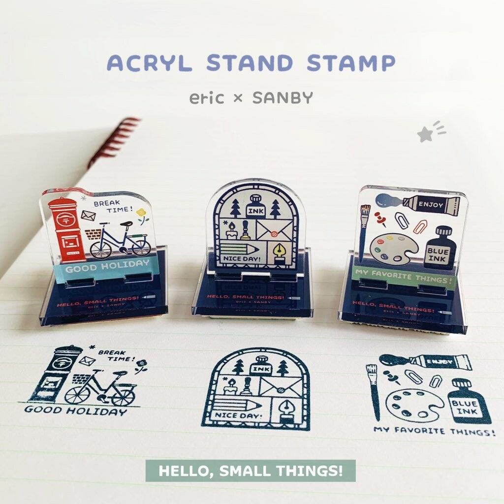 SANBY eric Acrylic Stand Rubber Stamp Vol.2 - PALETTE - Default Title by Techo Treats Stationery