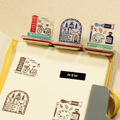 SANBY eric Acrylic Stand Rubber Stamp Vol.2 - PALETTE - Default Title by Techo Treats Stationery