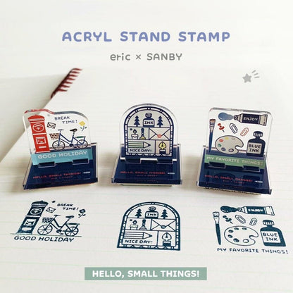SANBY eric Acrylic Stand Rubber Stamp Vol.2 - Stained Glass - Default Title by Techo Treats Stationery