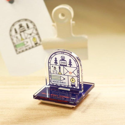 SANBY eric Acrylic Stand Rubber Stamp Vol.2 - Stained Glass - Default Title by Techo Treats Stationery