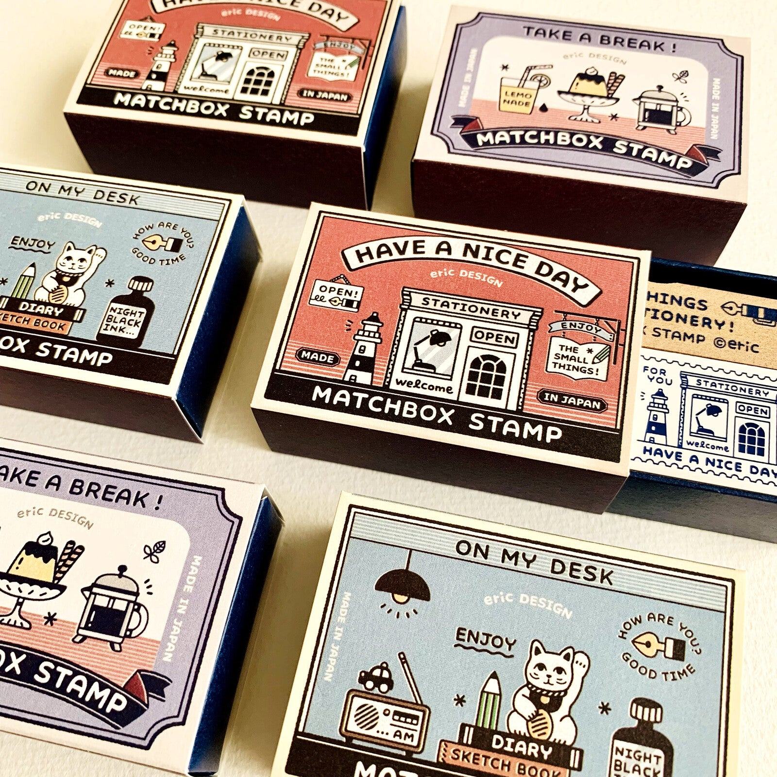 SANBY eric Matchbox Rubber Stamp Set - Stationery Store - Default Title by Techo Treats Stationery