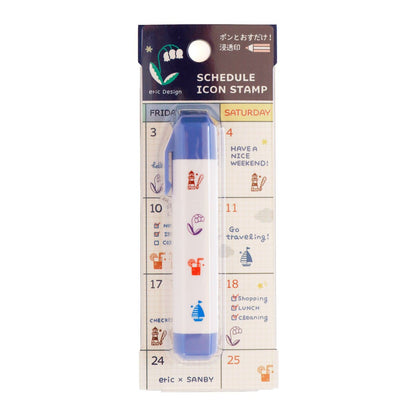 SANBY eric Schedule Icon Penetrating Stamp - Relax - Default Title by Techo Treats Stationery