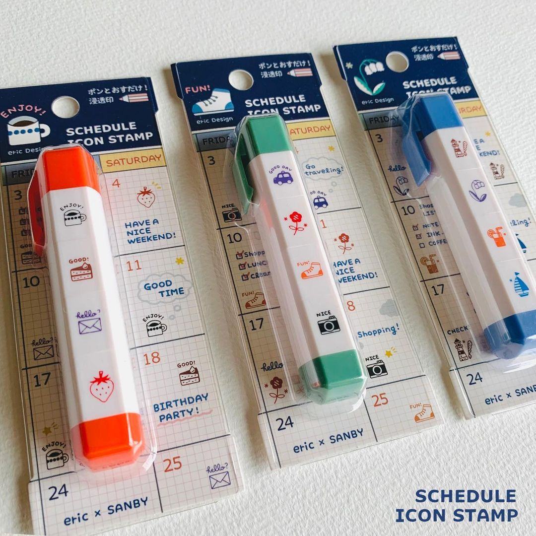 SANBY eric Schedule Icon Penetrating Stamp - Relax - Default Title by Techo Treats Stationery