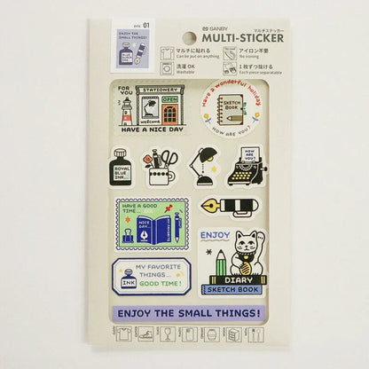 SANBY eric Washable MULTI-STICKER - ENJOY - Default Title by Techo Treats Stationery