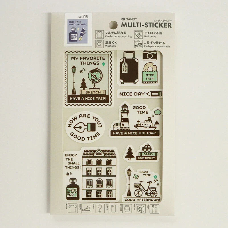 SANBY eric Washable MULTI-STICKER - HAVE FUN - Default Title by Techo Treats Stationery