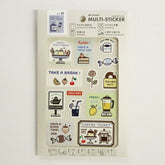 SANBY eric Washable MULTI-STICKER - TEA TIME - Default Title by Techo Treats Stationery