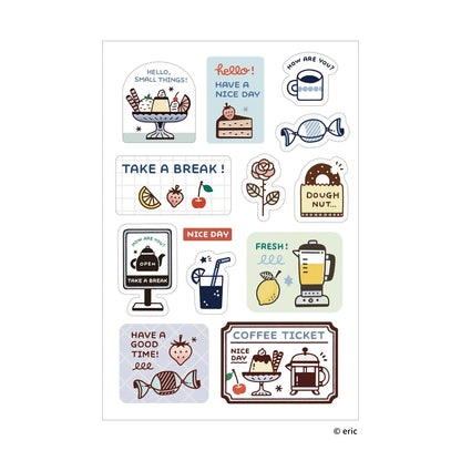 SANBY eric Washable MULTI-STICKER - TEA TIME - Default Title by Techo Treats Stationery