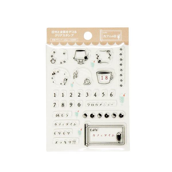 SANBY miyu Clear Date Stamp - Cafe Day - Default Title by Techo Treats Stationery
