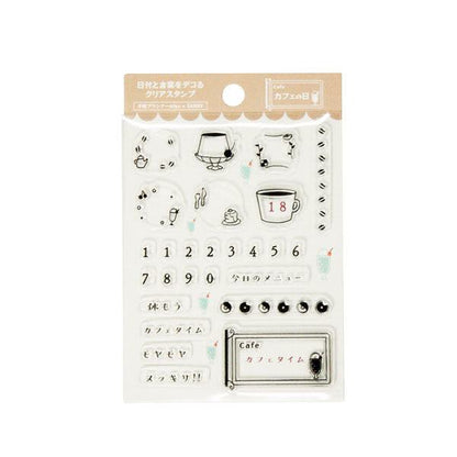 SANBY miyu Clear Date Stamp - Cafe Day - Default Title by Techo Treats Stationery