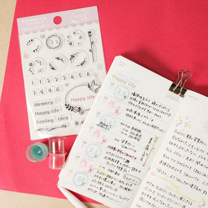 SANBY miyu Clear Date Stamp - Cafe Day - Default Title by Techo Treats Stationery