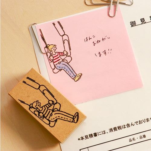 Sankakeru Office Life Rubber Stamp - Clip - Techo Treats