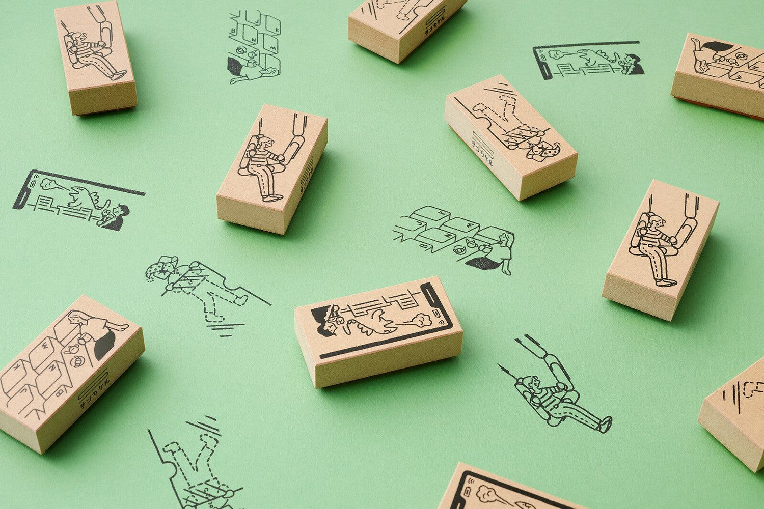 Sankakeru Office Life Rubber Stamp - Clip - Techo Treats