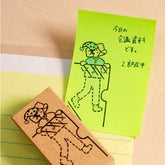 Sankakeru Office Life Rubber Stamp - File - Techo Treats