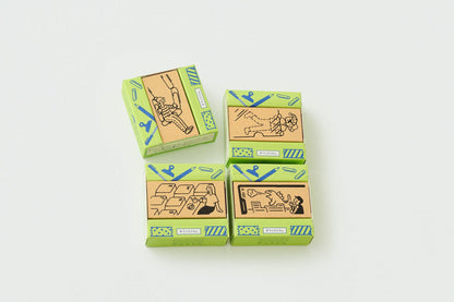 Sankakeru Office Life Rubber Stamp - File - Techo Treats