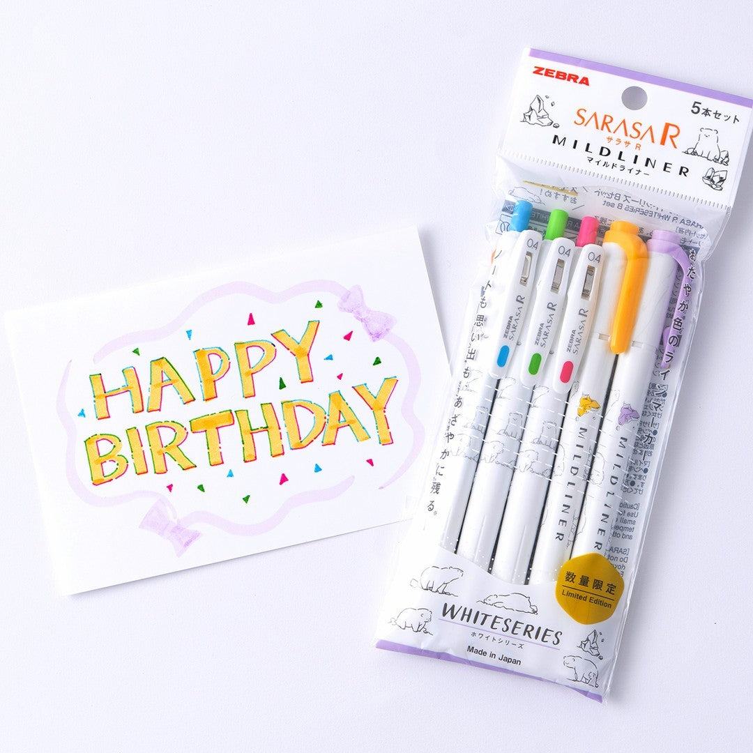 Sarasa R &amp; Mildliner White Series - Illustration Limited Edition - Set B - Techo Treats