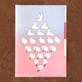 Schinako Moriyama A4 3-Pocket Clear Folder - Bird, Flower and Rabbit - Papier Platz - Default Title by Techo Treats Stationery