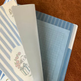 Schinako Moriyama A4 3-Pocket Clear Folder - Ribbon and Rabbit - Papier Platz - Default Title by Techo Treats Stationery