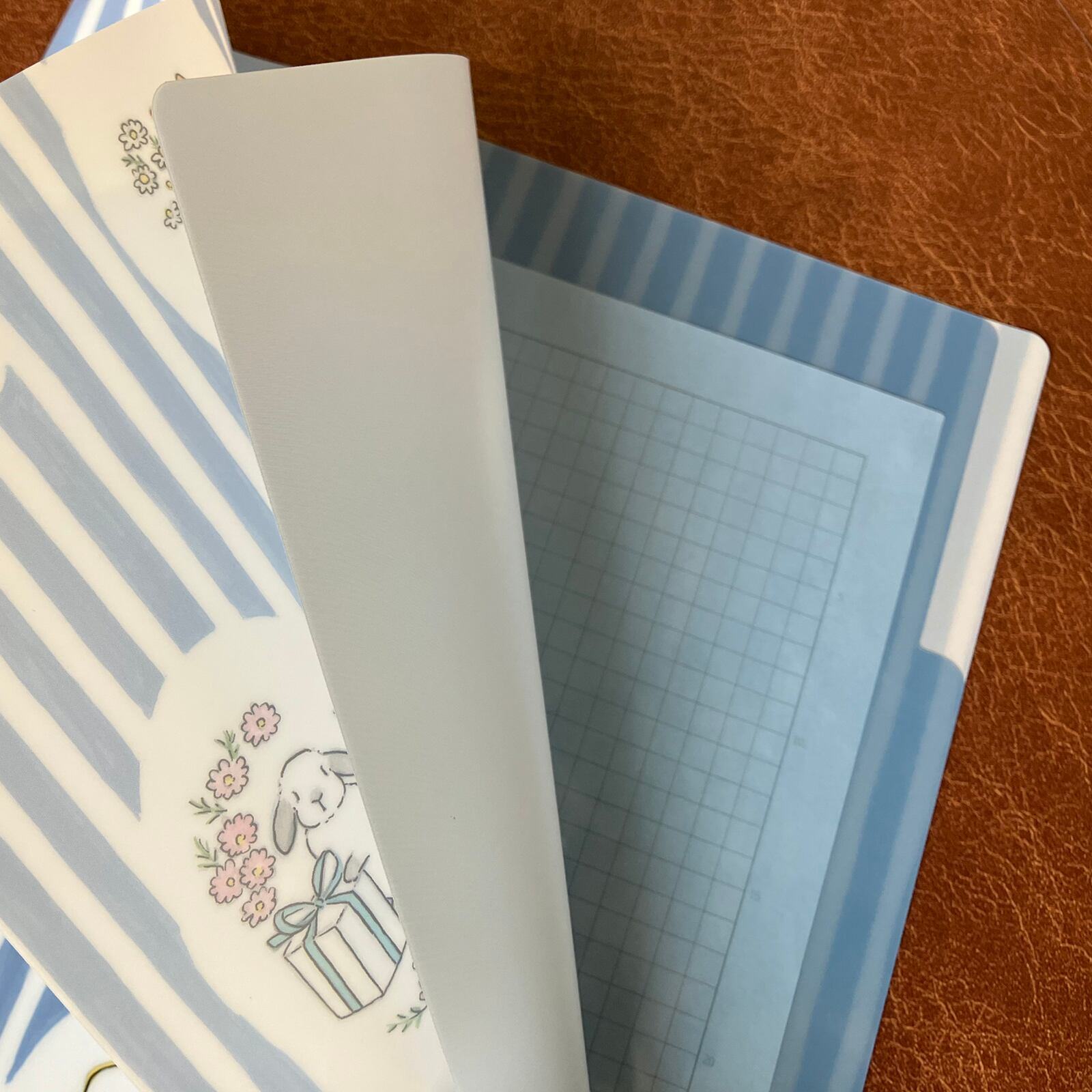 Schinako Moriyama A4 3-Pocket Clear Folder - Ribbon and Rabbit - Papier Platz - Default Title by Techo Treats Stationery