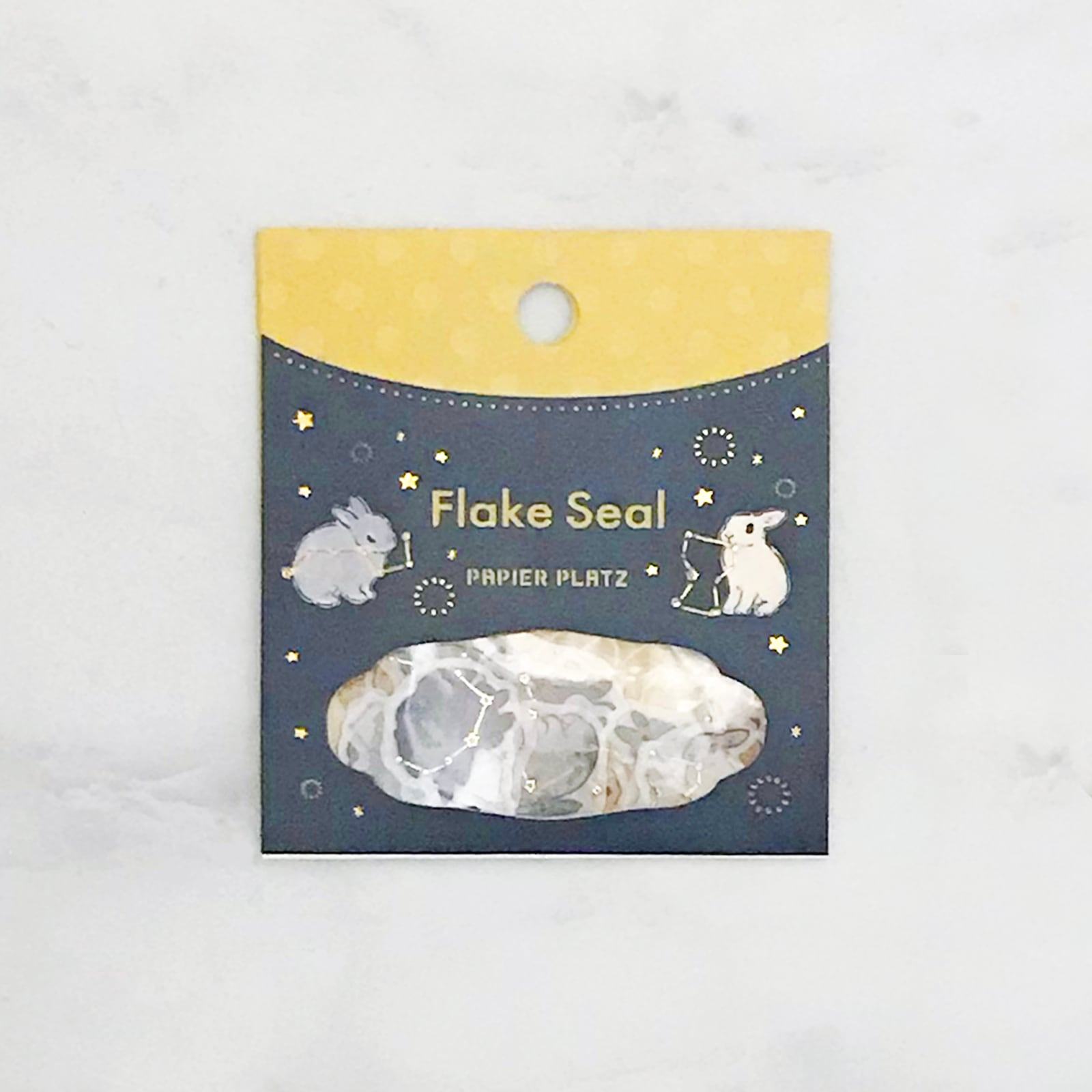 Schinako Moriyama Flake Seal - Constellation and Rabbit - Papier Platz - Default Title by Techo Treats Stationery