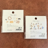 Schinako Moriyama Flake Seal - Rabbit and Girl - Papier Platz - Default Title by Techo Treats Stationery