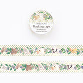 Schinako Moriyama Masking Tape - Rabbit and Flowers - Papier Platz - Default Title by Techo Treats Stationery