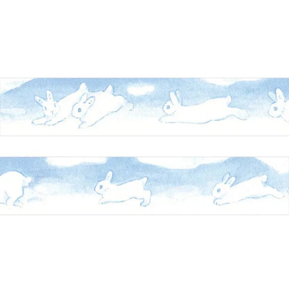 Schinako Moriyama Masking Tape - Rabbit Cloud - Papier Platz - Default Title by Techo Treats Stationery