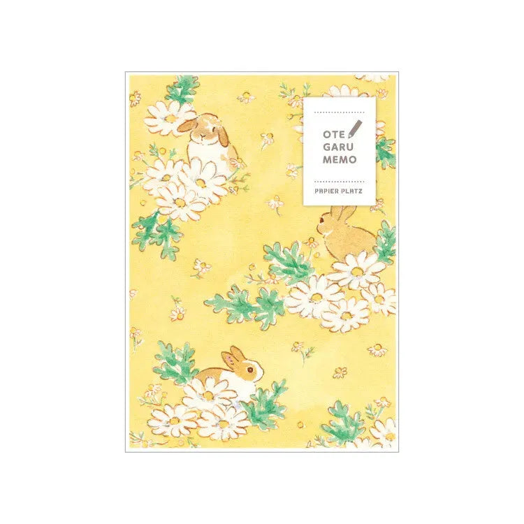 Schinako Moriyama OTEGARU MEMO - Herbs, Flowers and Rabbits - Papier Platz - Default Title by Techo Treats Stationery