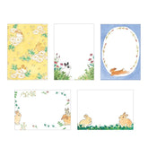 Schinako Moriyama OTEGARU MEMO - Herbs, Flowers and Rabbits - Papier Platz - Default Title by Techo Treats Stationery