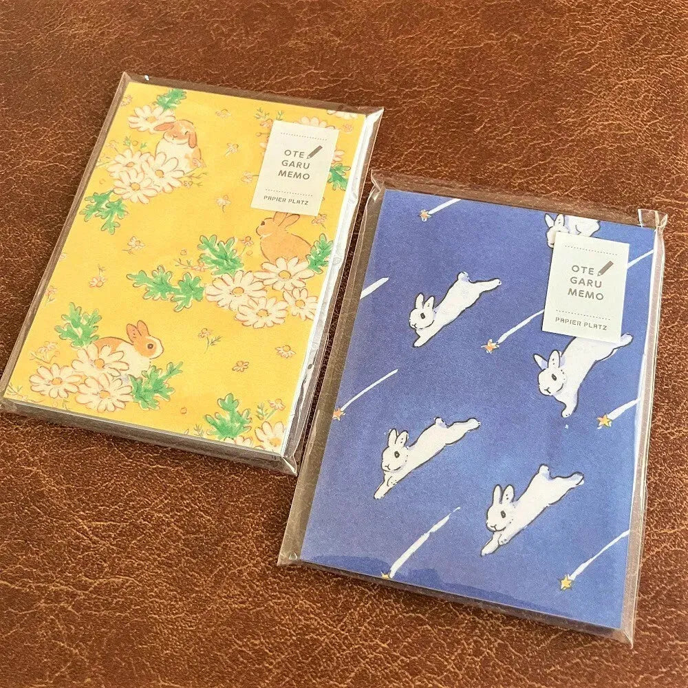 Schinako Moriyama OTEGARU MEMO - Herbs, Flowers and Rabbits - Papier Platz - Default Title by Techo Treats Stationery