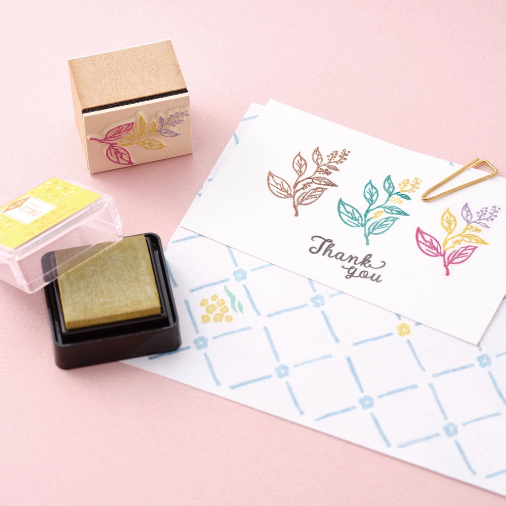Shachihata Iromoyo Kousai Warabe Oil-based Glow Mini Size Ink Pad (10 colors)