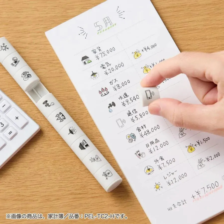 nototo 10 Themed Stick-type Mini Stamp - Scheduling - Techo Treats