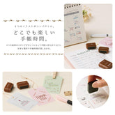 Shachihata nototo join 4-connected Stamp - Schedule (Brown Ink) - Default Title by Techo Treats Stationery