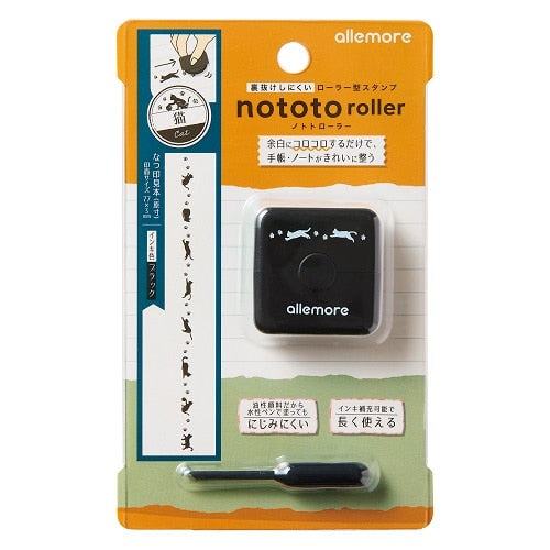 Shachihata nototo roller Rolling Stamp - Cat (Black) - Default Title by Techo Treats Stationery