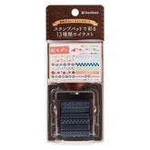 Shachihata Rotary Decoration Rubber Stamp - Japanese Pattern (13 Patterns in One) - Default Title by Techo Treats Stationery