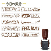 Shachihata Rotary Decoration Rubber Stamp mini - Today&