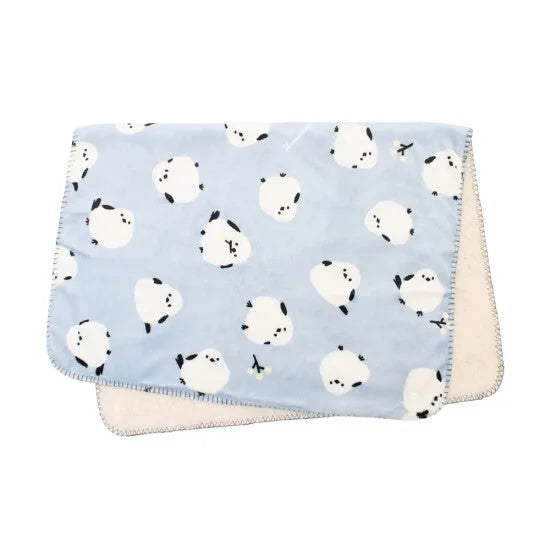 Shimaenaga Long-tailed Tit 3-way Velvet Blanket - Baby Blue - polkapolka - Default Title by Techo Treats Stationery