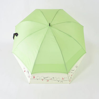 Shimaenaga Long-tailed Tit Black Slide Umbrella - 60cm - MIKUNI - Default Title by Techo Treats Stationery