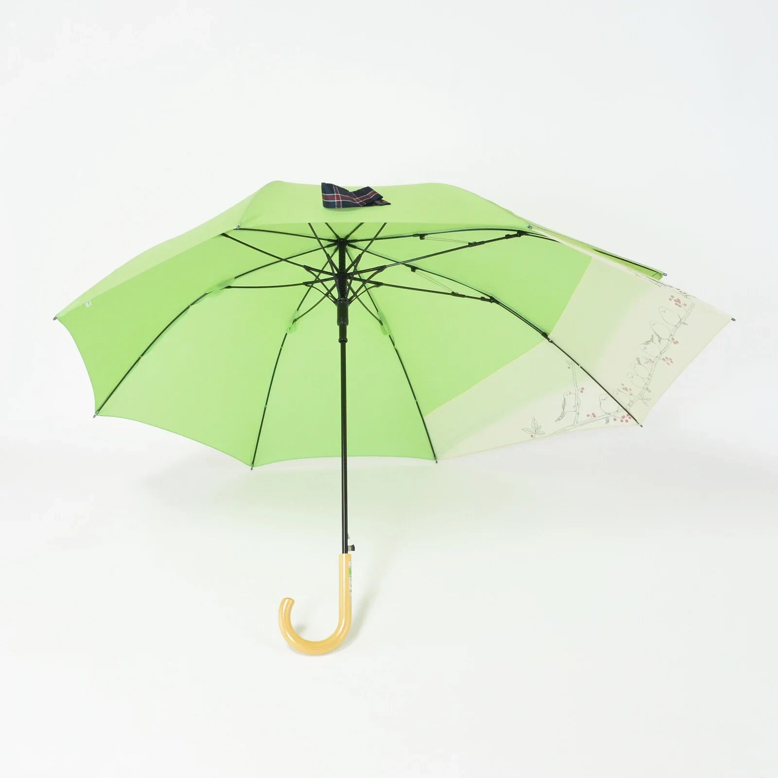Shimaenaga Long-tailed Tit Black Slide Umbrella - 60cm - MIKUNI - Default Title by Techo Treats Stationery