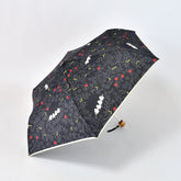 Shimaenaga Long-tailed Tit Compact Folding Umbrella (Black) - 55cm Windproof - Techo Treats