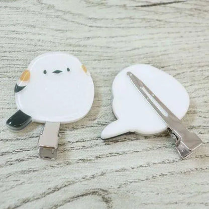 Shimaenaga Long-tailed Tit Hair Clip (2 pcs) - Default Title by Techo Treats Stationery