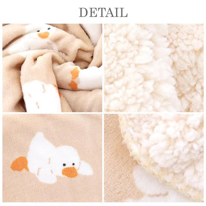 Shimaenaga Long-tailed Tit Large Velvet Blanket - Dark Pink - polkapolka - Default Title by Techo Treats Stationery