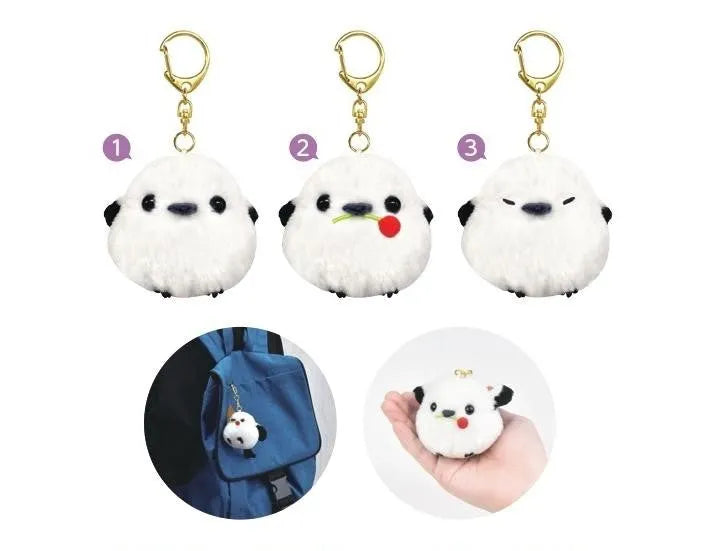 Shimaenaga Long-tailed Tit Mascot Key Ring (6.5cm) (4 designs) - Techo Treats