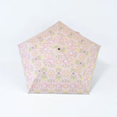 Shimaenaga Long-tailed Tit Mini Folding Umbrella (Flower Pattern - Pink) - 50cm All-weather UV- and Heat-blocking - Techo Treats