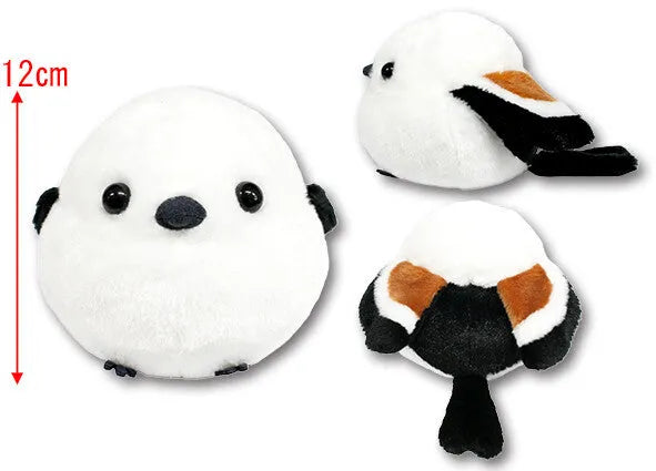 Shimaenaga Long-tailed Tit Stuffed Toy (12cm) - Techo Treats