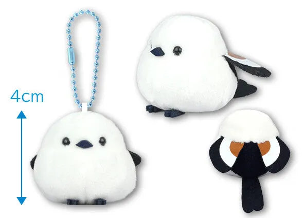 Shimaenaga Long-tailed Tit Stuffed Toy Petit Maru Series (4cm) - Techo Treats